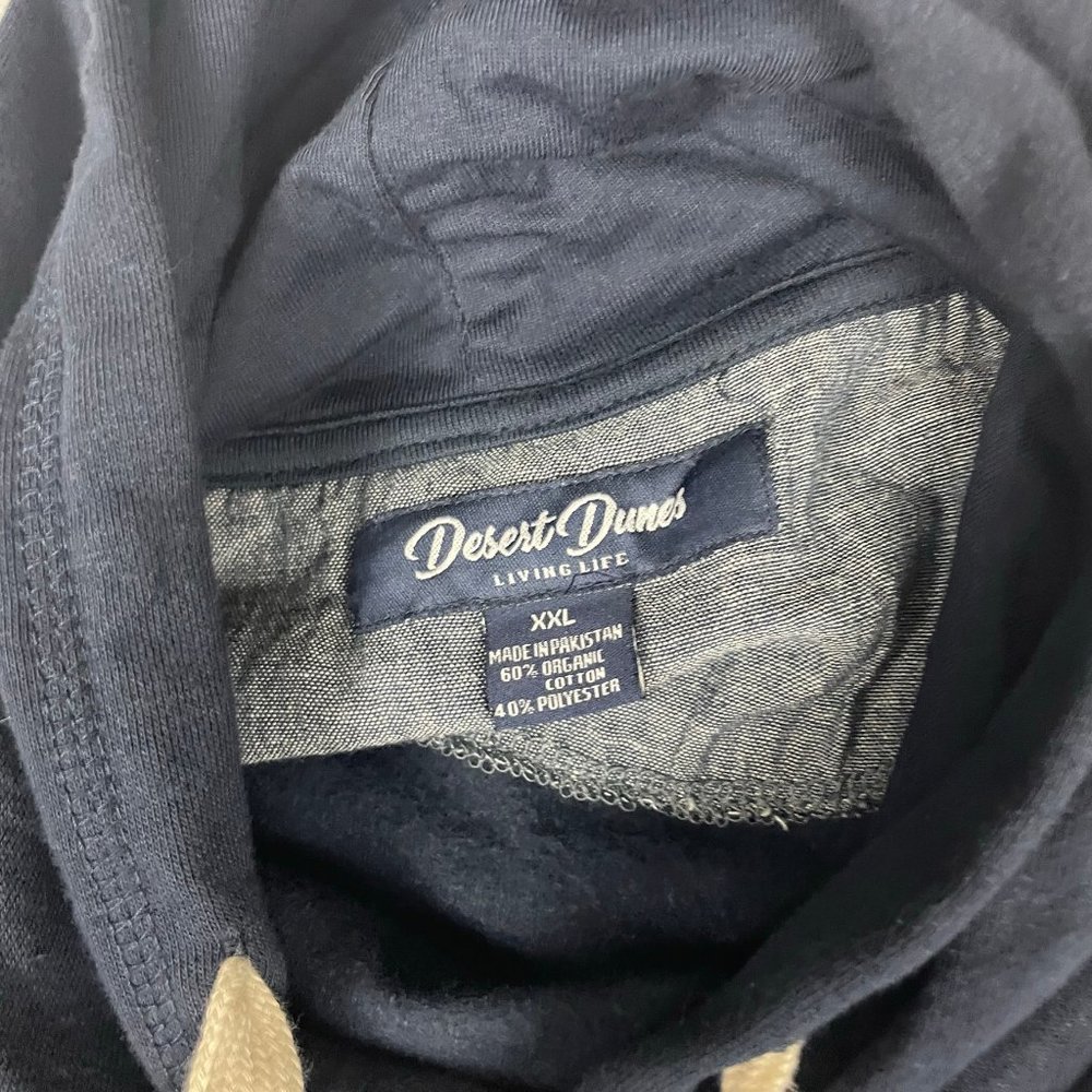 Desert Dunes Navy Pullover Drawstring Hoodie Swea… - image 2